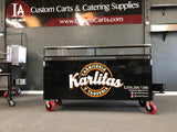(#128) Twin griddle cart with design