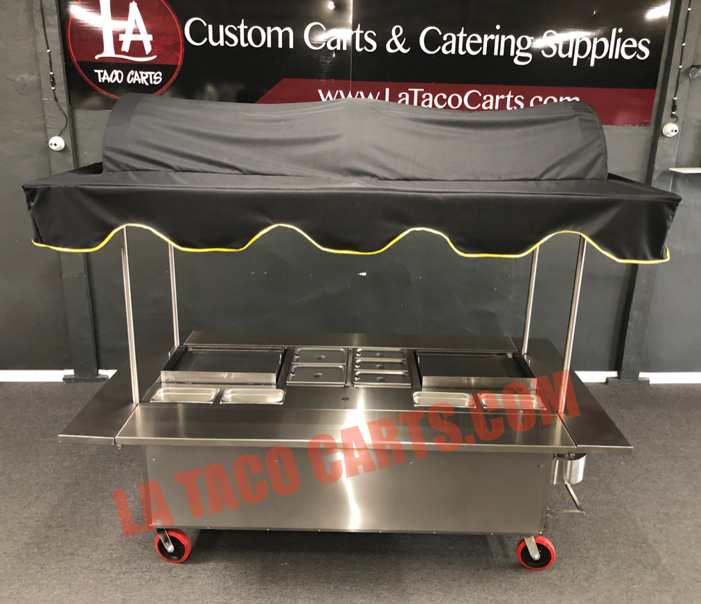 Stainless steel outdoor coffee cart