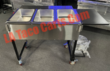 (#24) 3 Bay Steamer Cart With Add-ons
