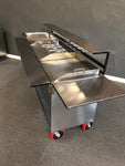 (#136) Twin griddle cart with front insulated front table