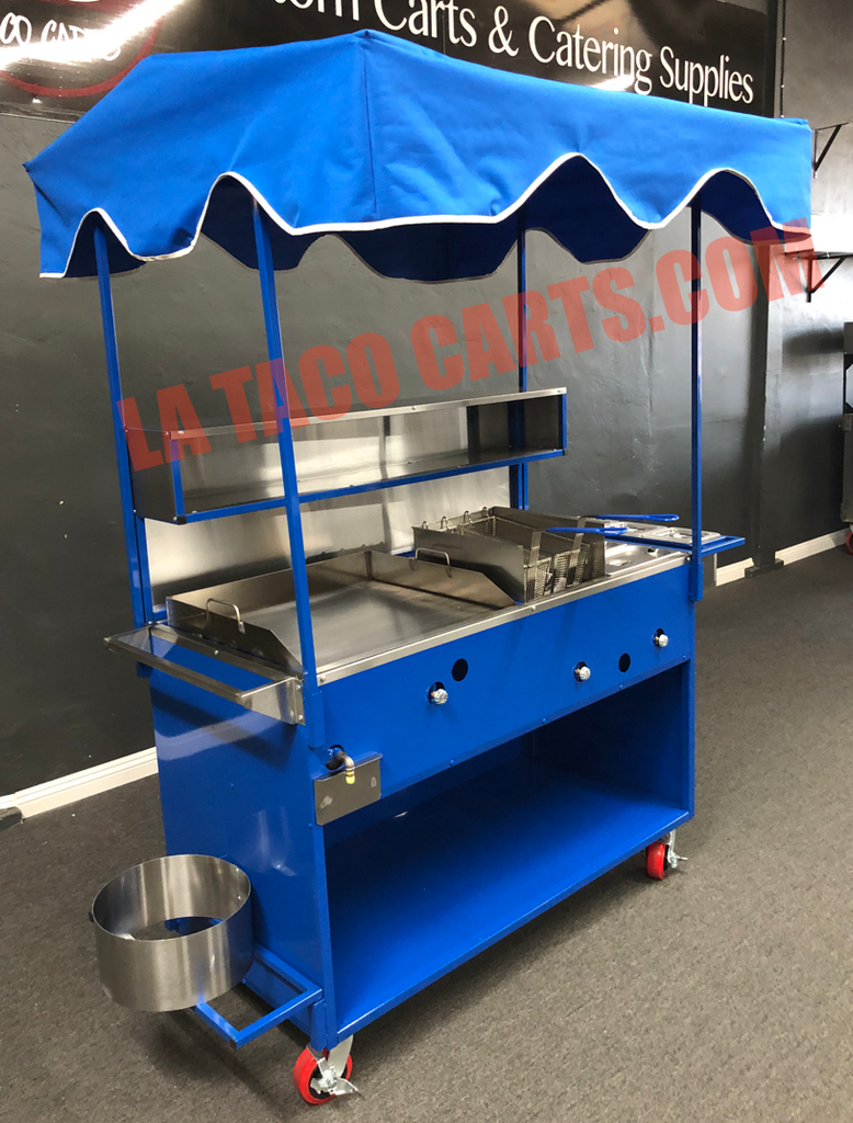 107) The Blue Machine W/Canopy – LA Taco Carts