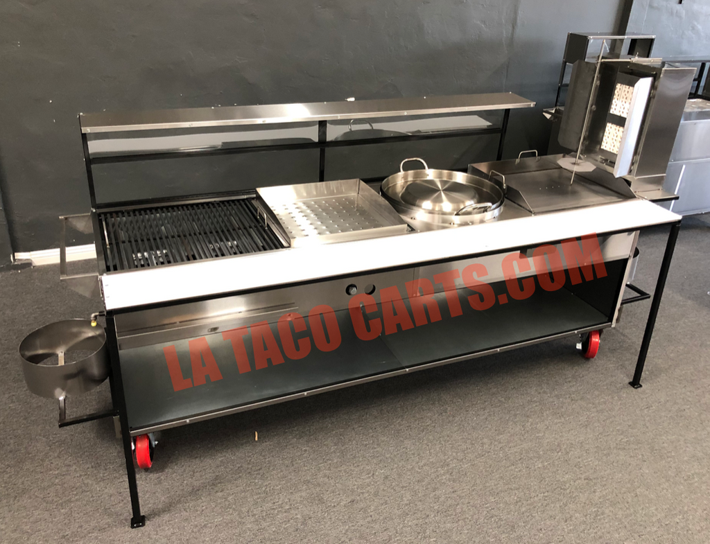 Cart W/2 Large Burners & Large Comal – El Charro Taco Carts