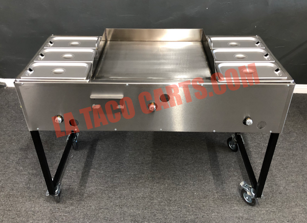 27) Double 24” Griddle Cart – LA Taco Carts